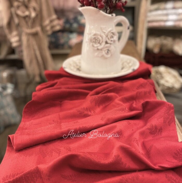 runner jacquard blanc mariclo natale atelier bologna