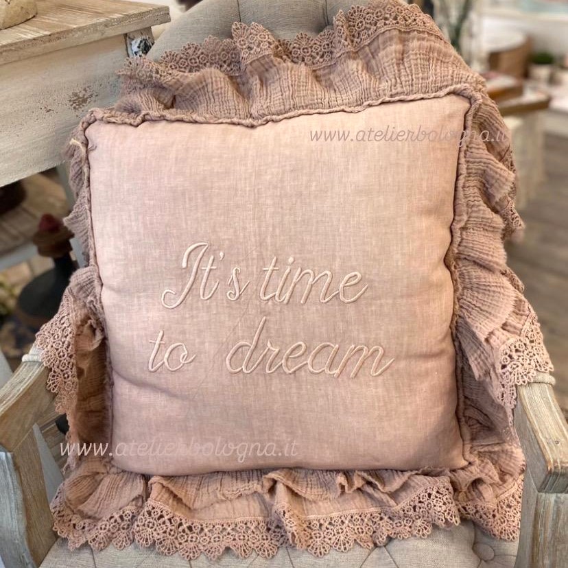 cuscino in lino Dream, Made in Italy, Atelier Bologna, Opificio dei Sogni