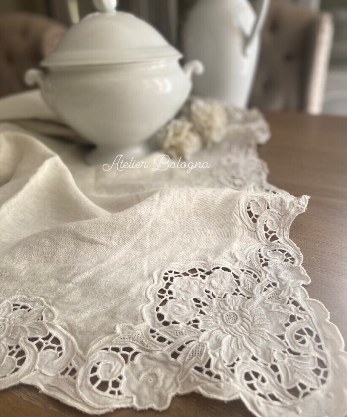 tovaglia in lino toscana opificio dei sogni made in italy atelier bologna