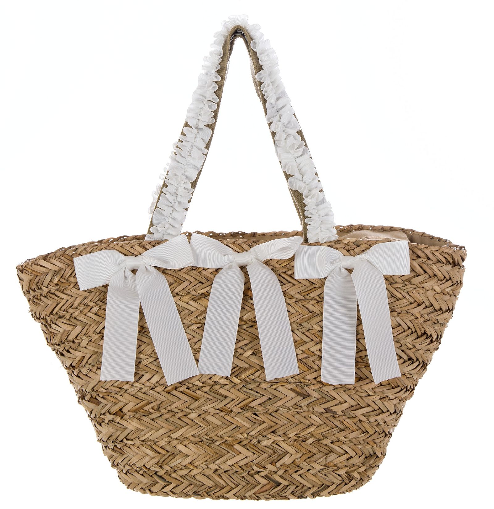 Borsa in vimini con fiocchi | Atelier Bologna