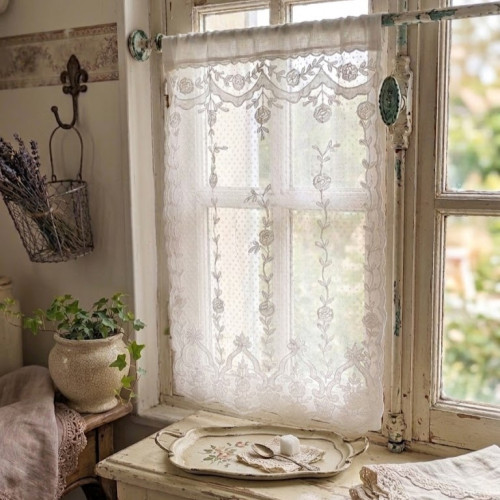tendina finestra, Atelier Bologna, Made in Italy, Blanc mariclò, Luxury, Shabby Chic