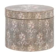 Scatola rotonda in legno cm 20x15h - immagine 2