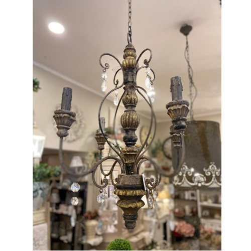 Lampadario 4 luci Chic Antique, Atelier Bologna