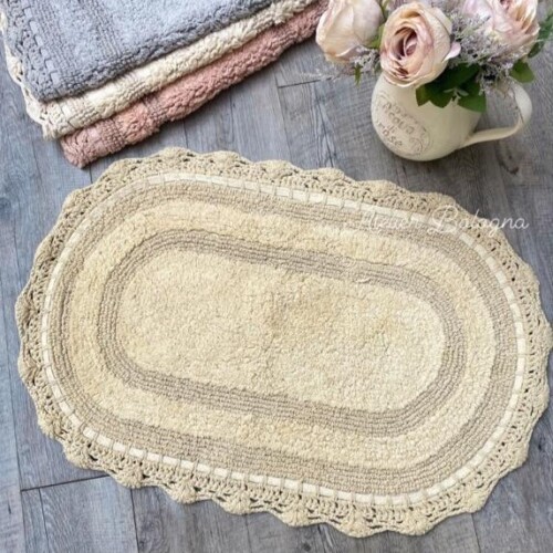 Tappetino bagno ovalino Nuvole di Stoffa, Atelier Bologna