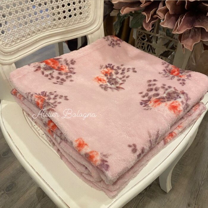 plaid in pile friend l'atelier 17 rosa tenue shabby chic