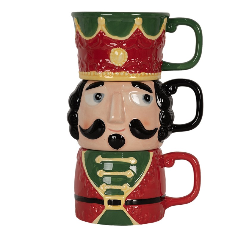 SET 3 TAZZE SCHIACCIANOCI CLAYRE E EEF ATELIERBOLOGNA NATALE