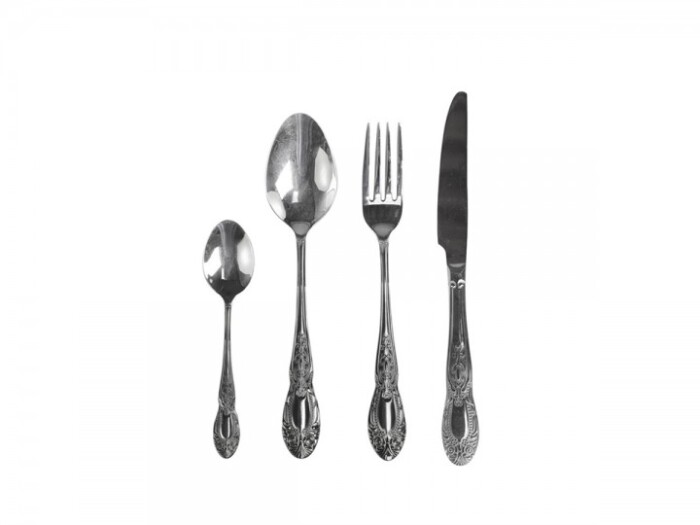 set 4 posate in acciaio old england chic antique atelier bologna