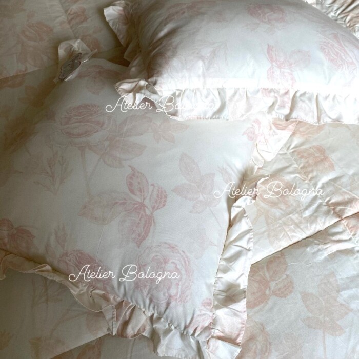 Cuscino cm 45x45 Fiori Rosa - immagine 4