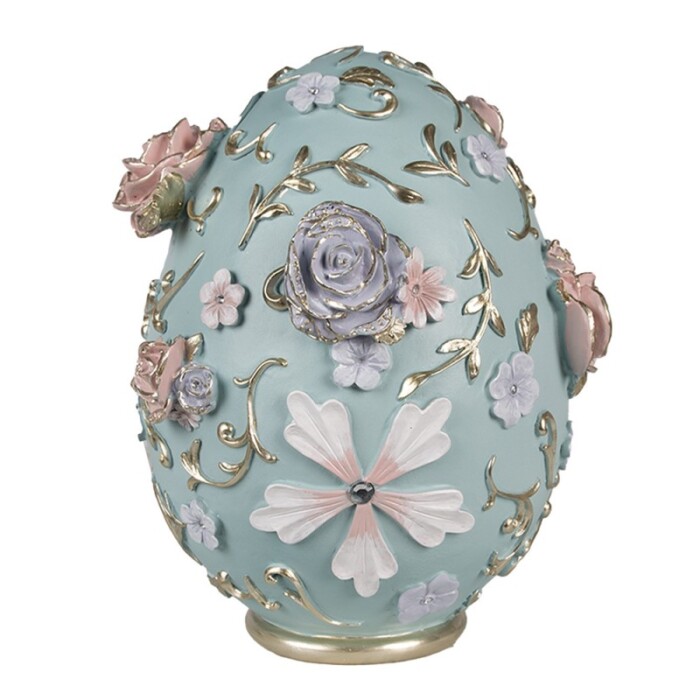 Uovo di Pasqua decorativo cm 21x22x26h Azzurro - immagine 2