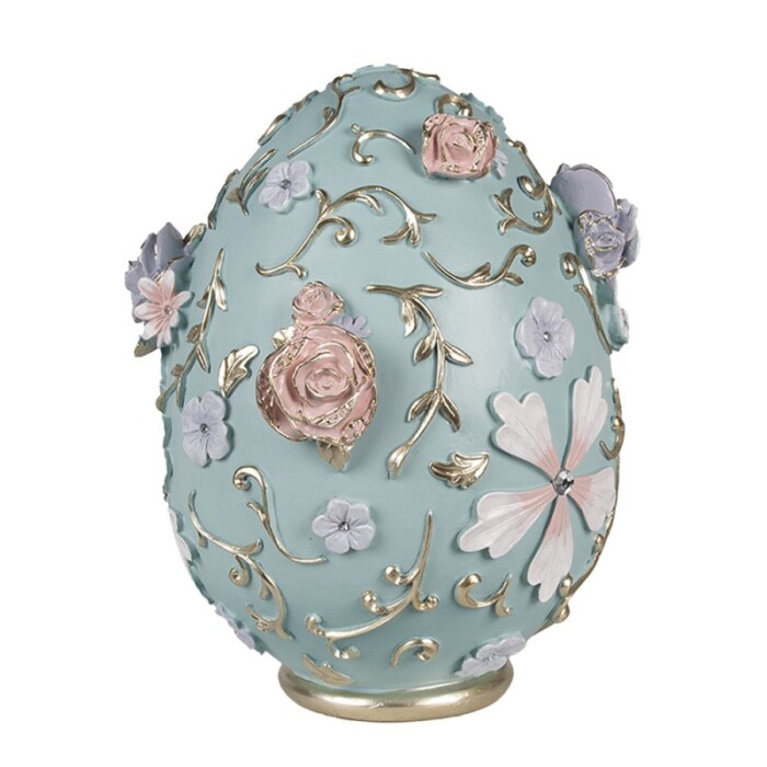 Uovo di Pasqua decorativo cm 21x22x26h Azzurro - immagine 3