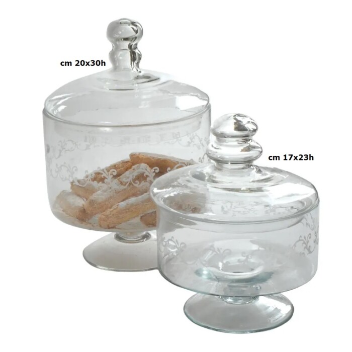 Contenitore in vetro con coperchio cm 20x30h - immagine 2