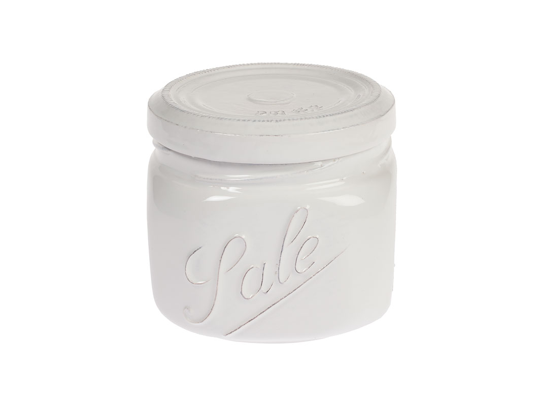 Bellissimo barattolo con coperchio realizzato in ceramica. La produzione di questo prodotto è fatta interamente a mano, dalla realizzazione al decoro. Il barattolo è interamente decorato con volute e scritte in rilievo. Eventuali differenze di sfumature e di colore sono pregio di una lavorazione artigianale autentica. Made in Italy by Virginia Ceramiche