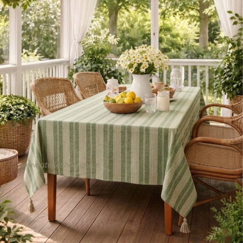 Tovaglia Country Chic con nappine, Atelier Bologna, Feelum Home Linen, Made in Italy, Luxury