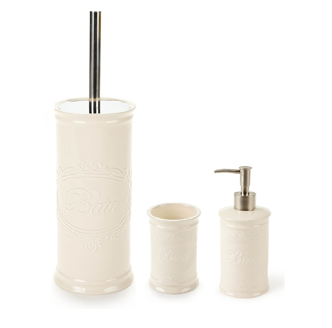 Set bagno Bath 3 pezzi Avorio
