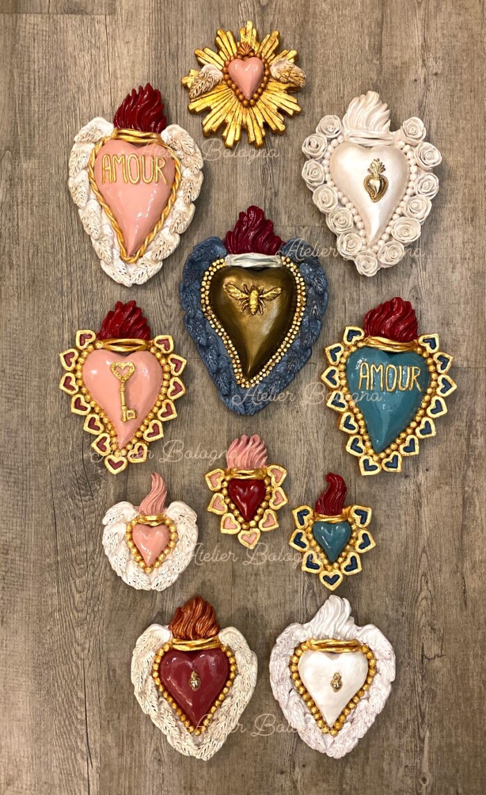 Cuore in ceramica cm 15h - immagine 3