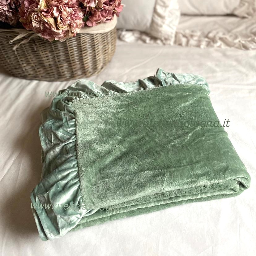 Plaid c/rouche cm 130x175 Verde