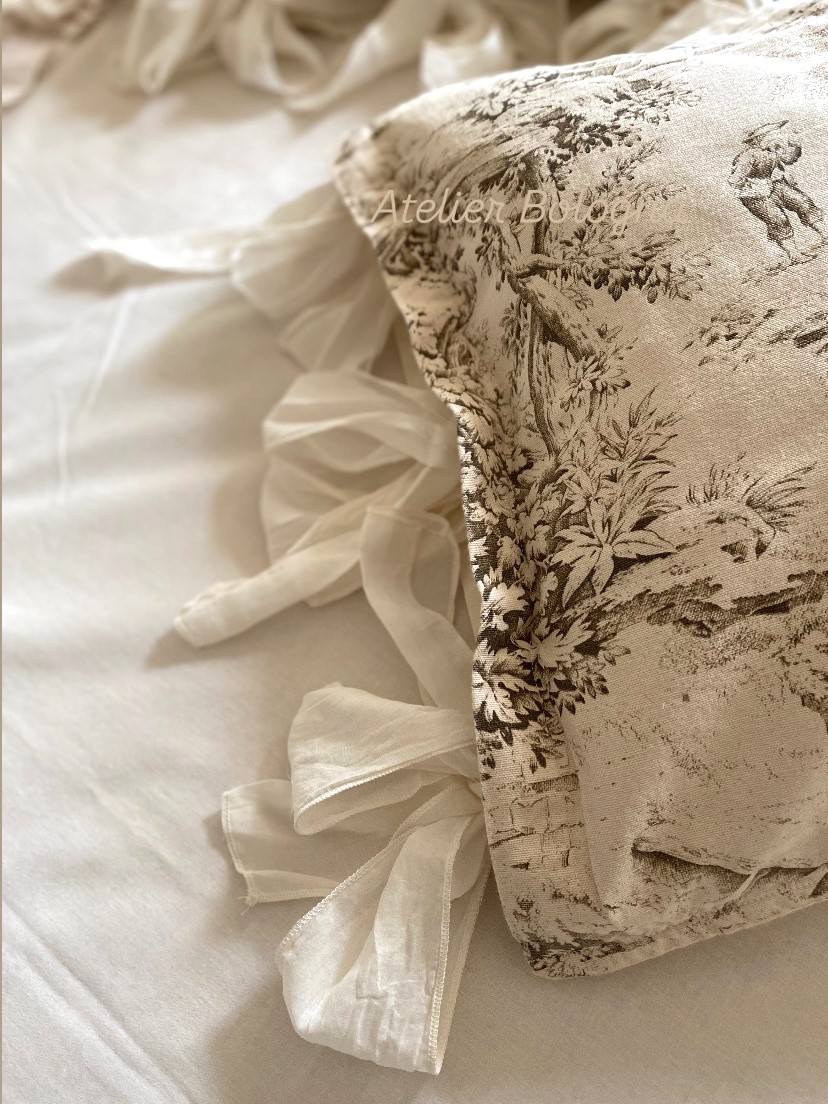 Set 2 copriguanciale Toile de Jouy, Made in Italy - immagine 4