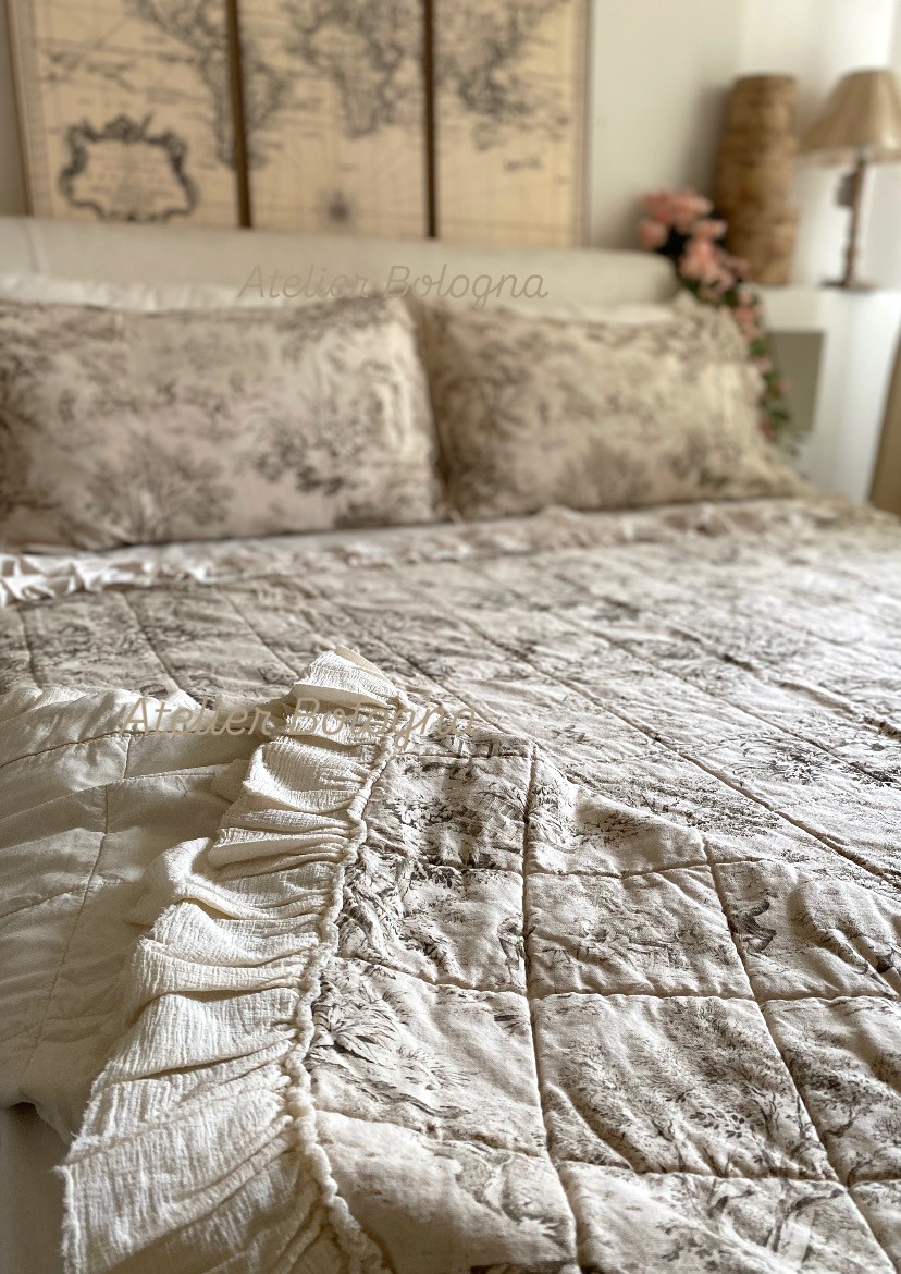 Set 2 copriguanciale Toile de Jouy, Made in Italy - immagine 6