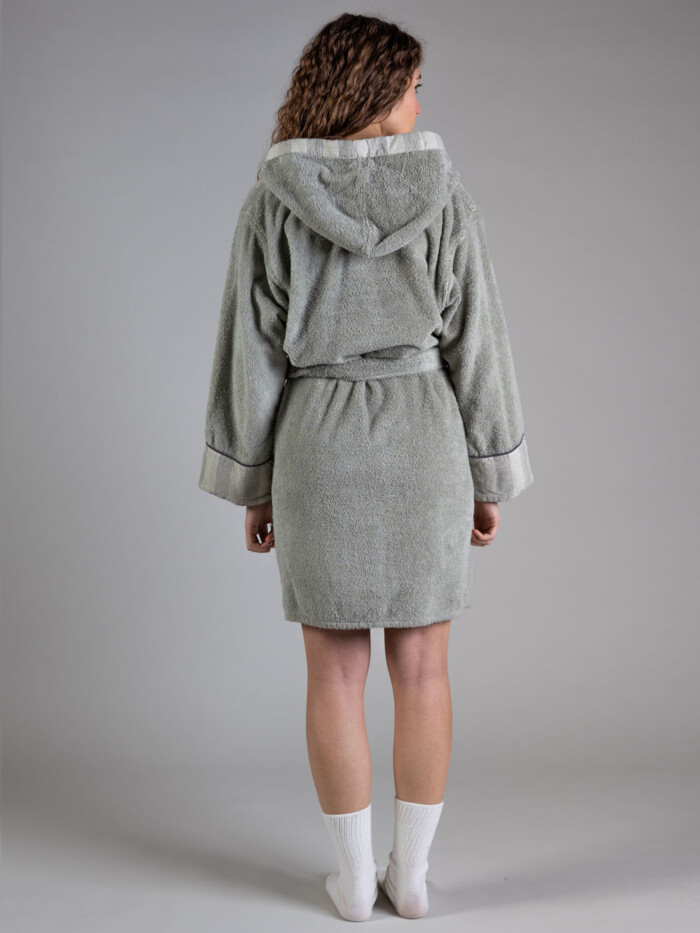 Accappatoio Tg.m Made in Italy, Salvia - immagine 3