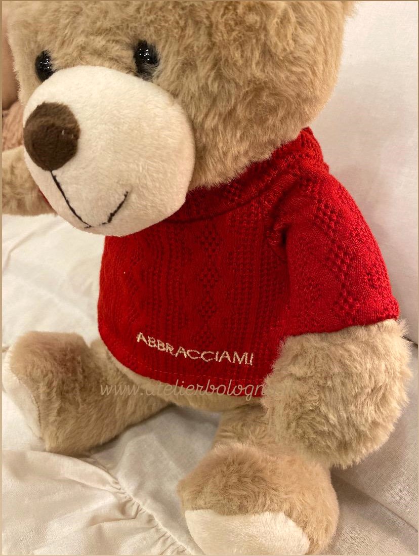Orsetto Maglioncino Rosso - immagine 2