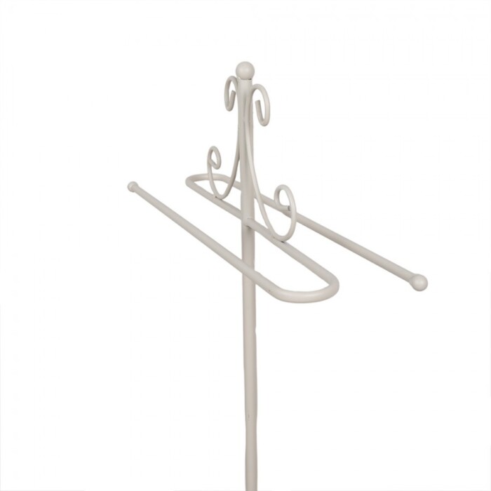 Porta asciugamani bianco cm 40x24x95h - immagine 3