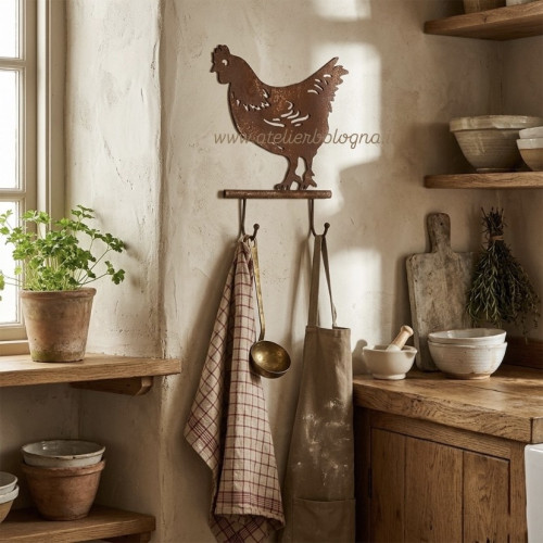 Appendino doppio galletto, Rustico, Country Chic, Farmhouse, Atelier Bologna, Luxury
