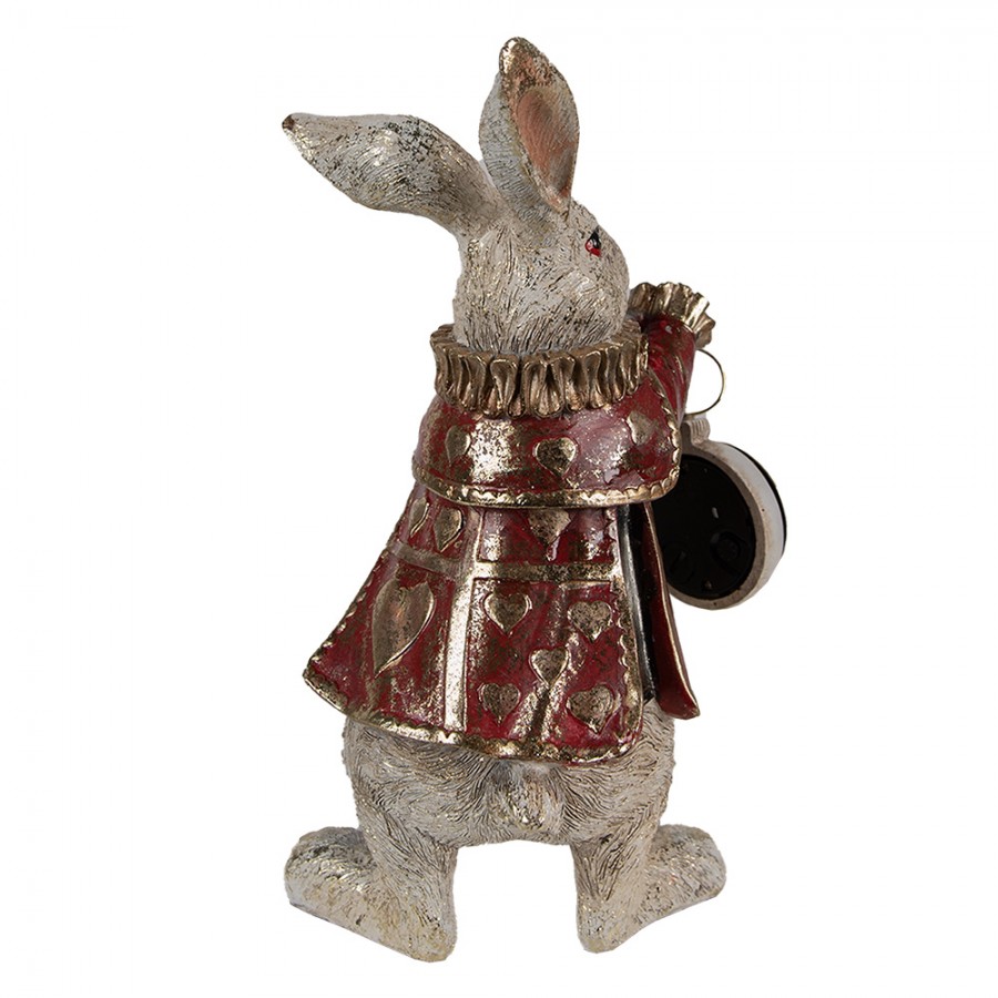 Statuina coniglio con orologio cm 14x13x25h - immagine 5