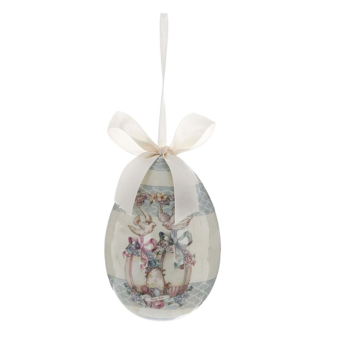 Decoro Uovo di Pasqua cm 7x7x10h
