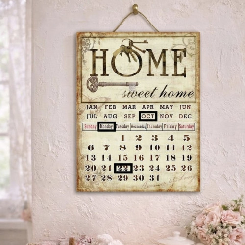 Calendario magnetico Home, Atelier Bologna, Isabelle Rose, Blanc mariclò, Made in Italy, Luxury, Country Chic