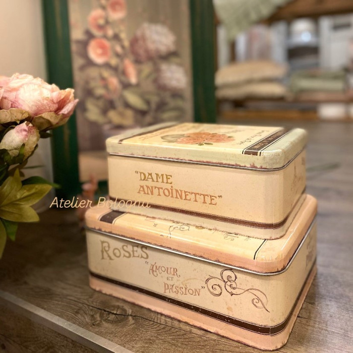 scatola vintage in metallo, Atelier Bologna