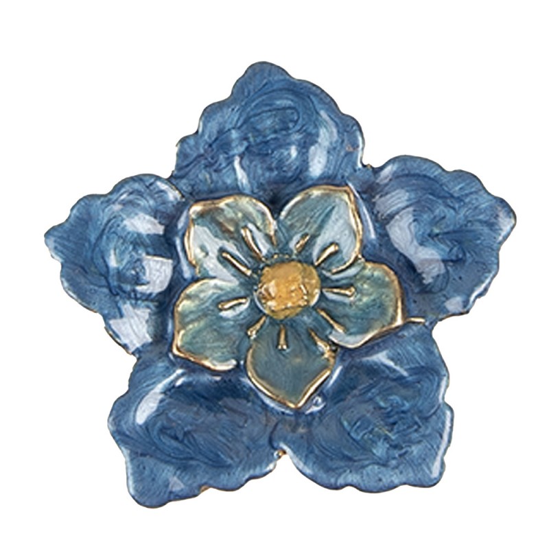 Pomello fiore blu d. cm 4 - immagine 3