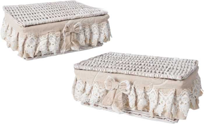 Cesta in rattan cm 48x38x22h - immagine 2
