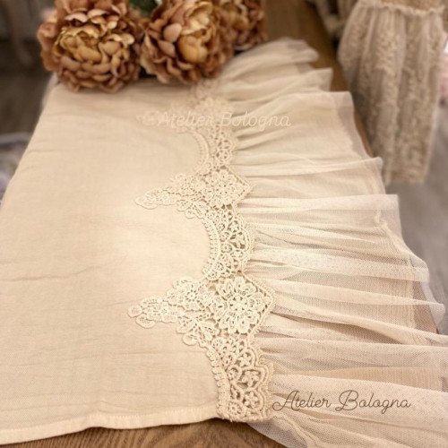 Runner Etoile, Atelier Bologna, Cipria, Opificio dei Sogni, Shabby Chic