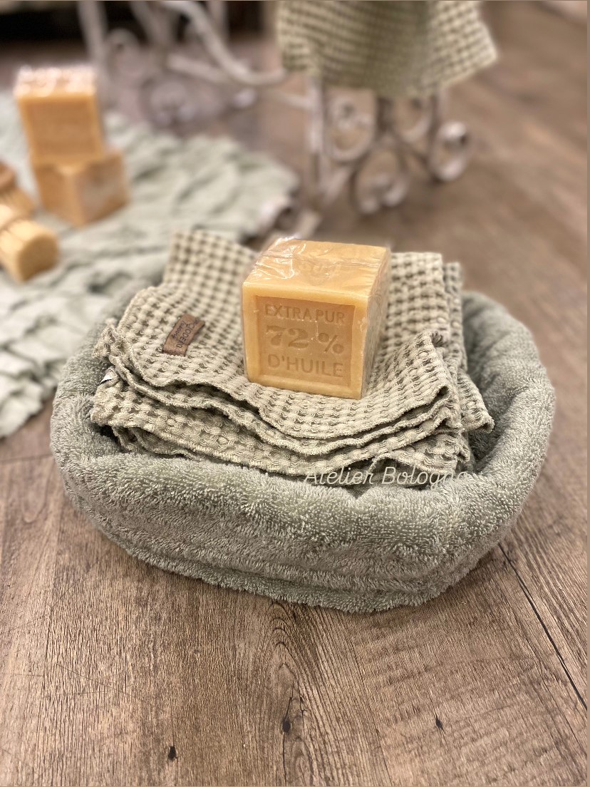 Set 6 lavette Made in Italy con cestino - immagine 6