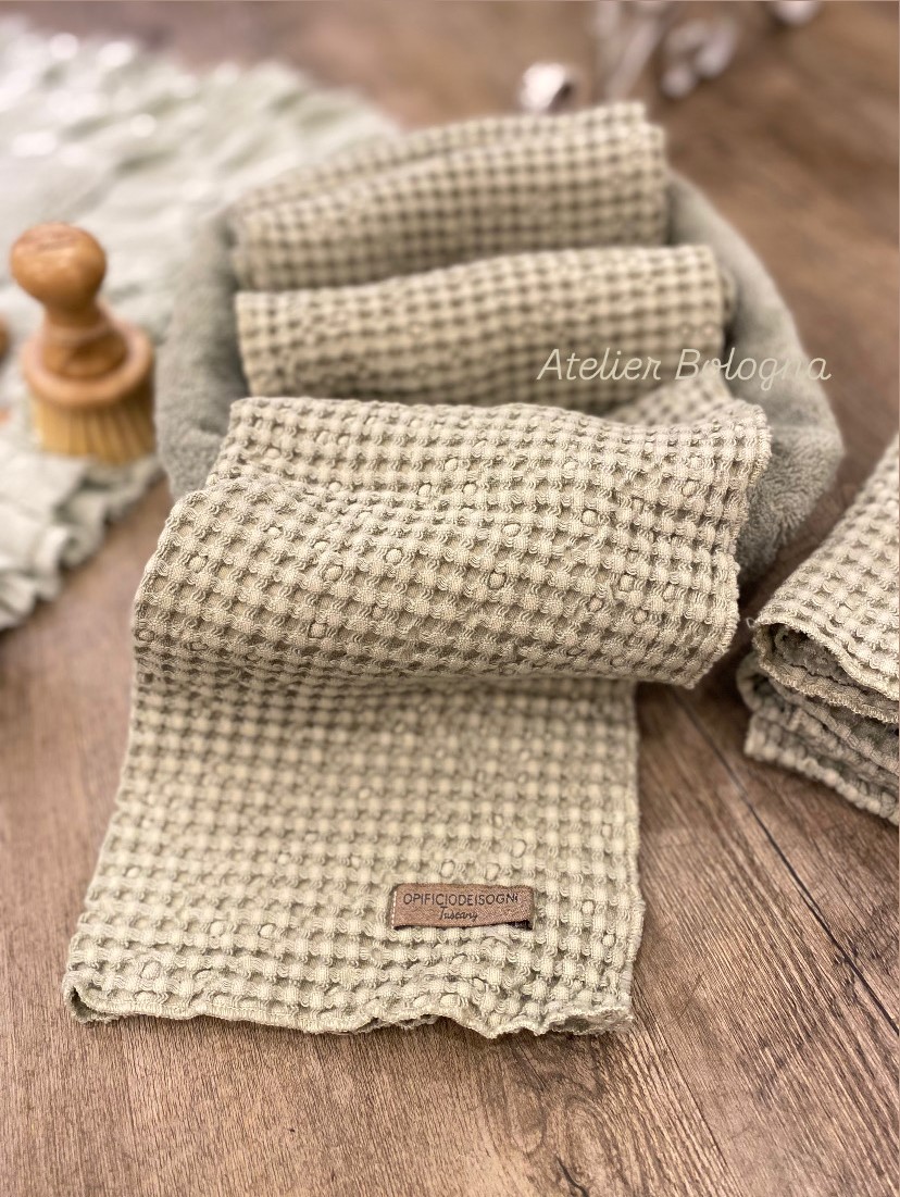 Set 6 lavette Made in Italy con cestino - immagine 7