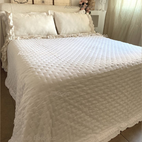 Trapuntino Bianco, Atelier Bologna, Shabby Chic, Blanc Mariclò