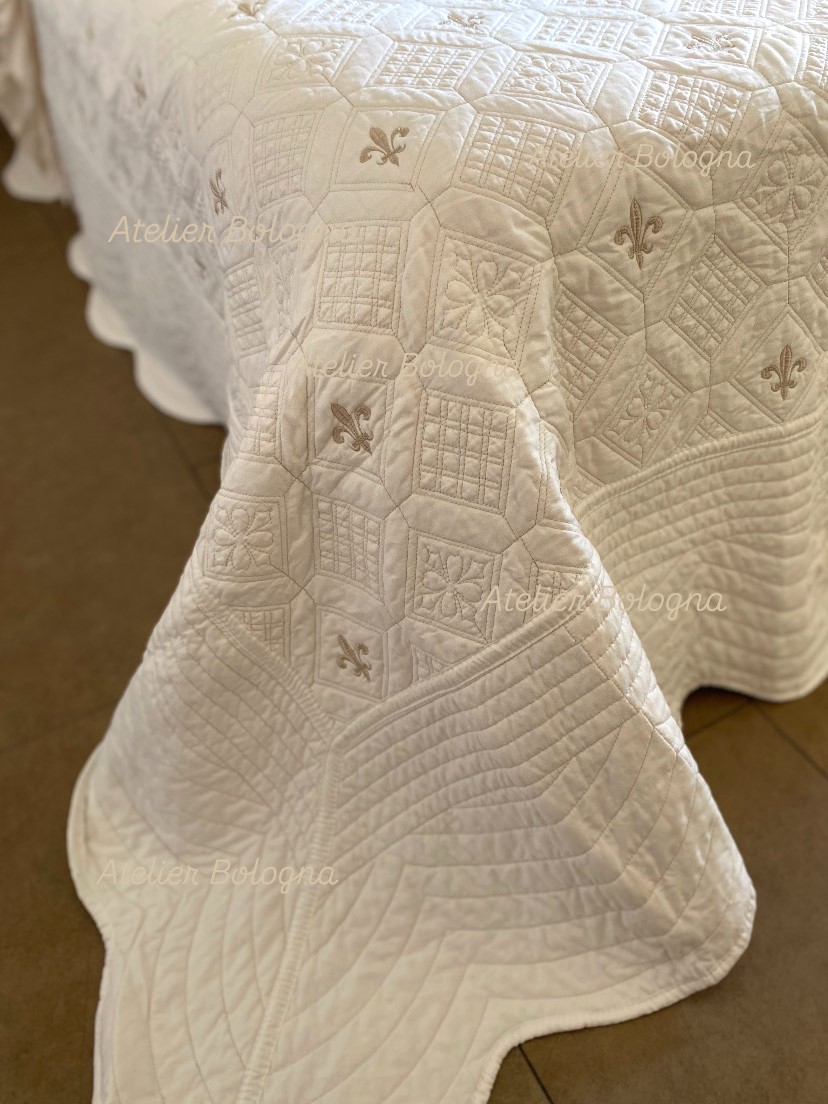 Boutis Matrimoniale Giglio cm 260x260 - immagine 5