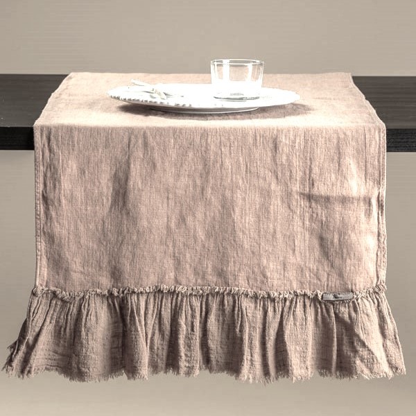 Runner Dalia, Atelier Bologna, Made in Italy, Opificio dei Sogni, Blanc Mariclò, Feelum Home Linen