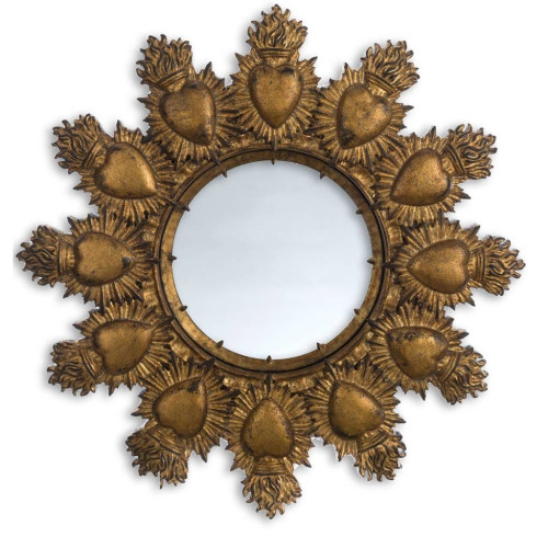 Specchio Oro con cuori votivi, Atelier Bologna