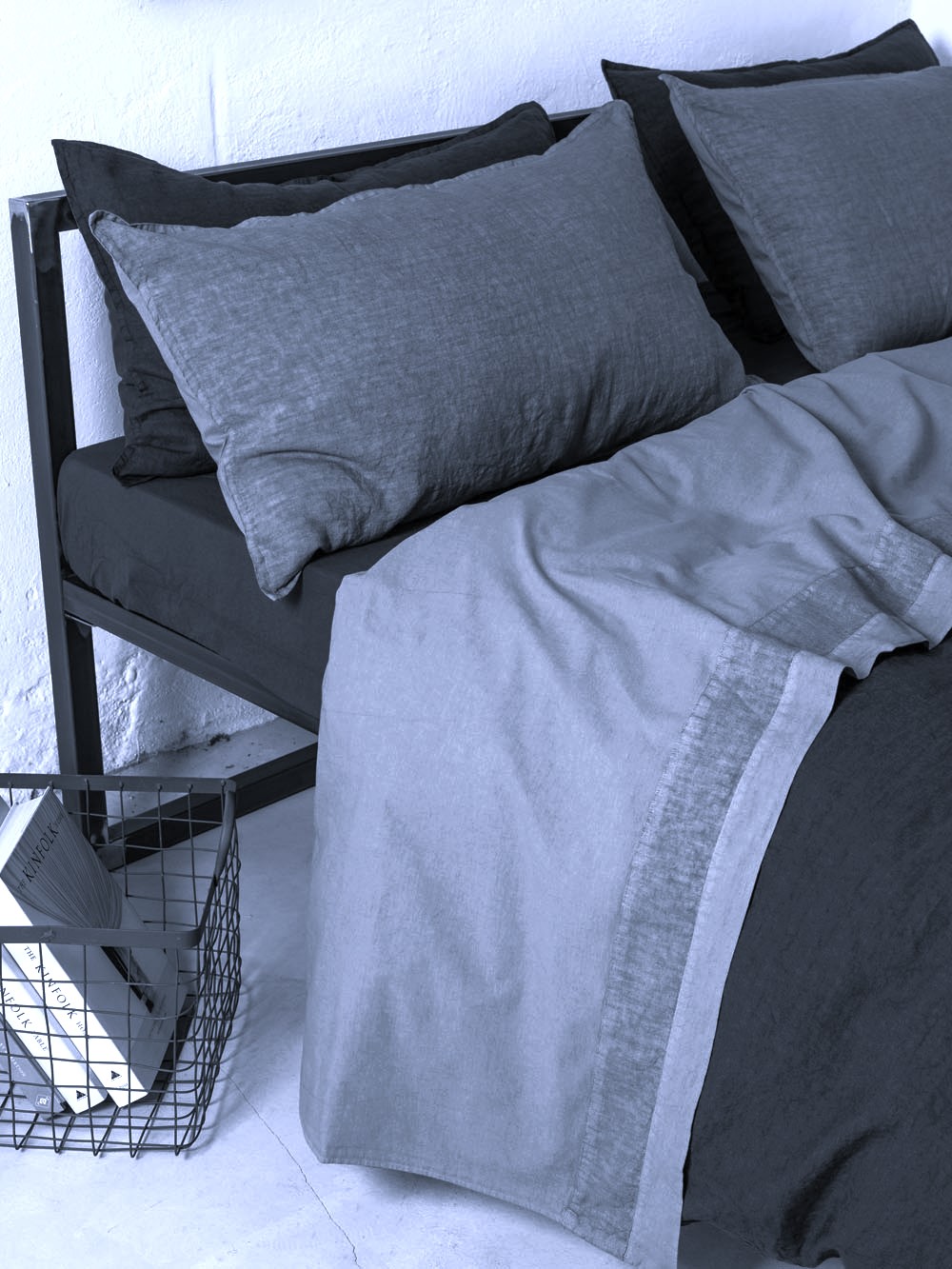 Completo letto Lino/Cotone, Made in Italy, Olivo - immagine 3