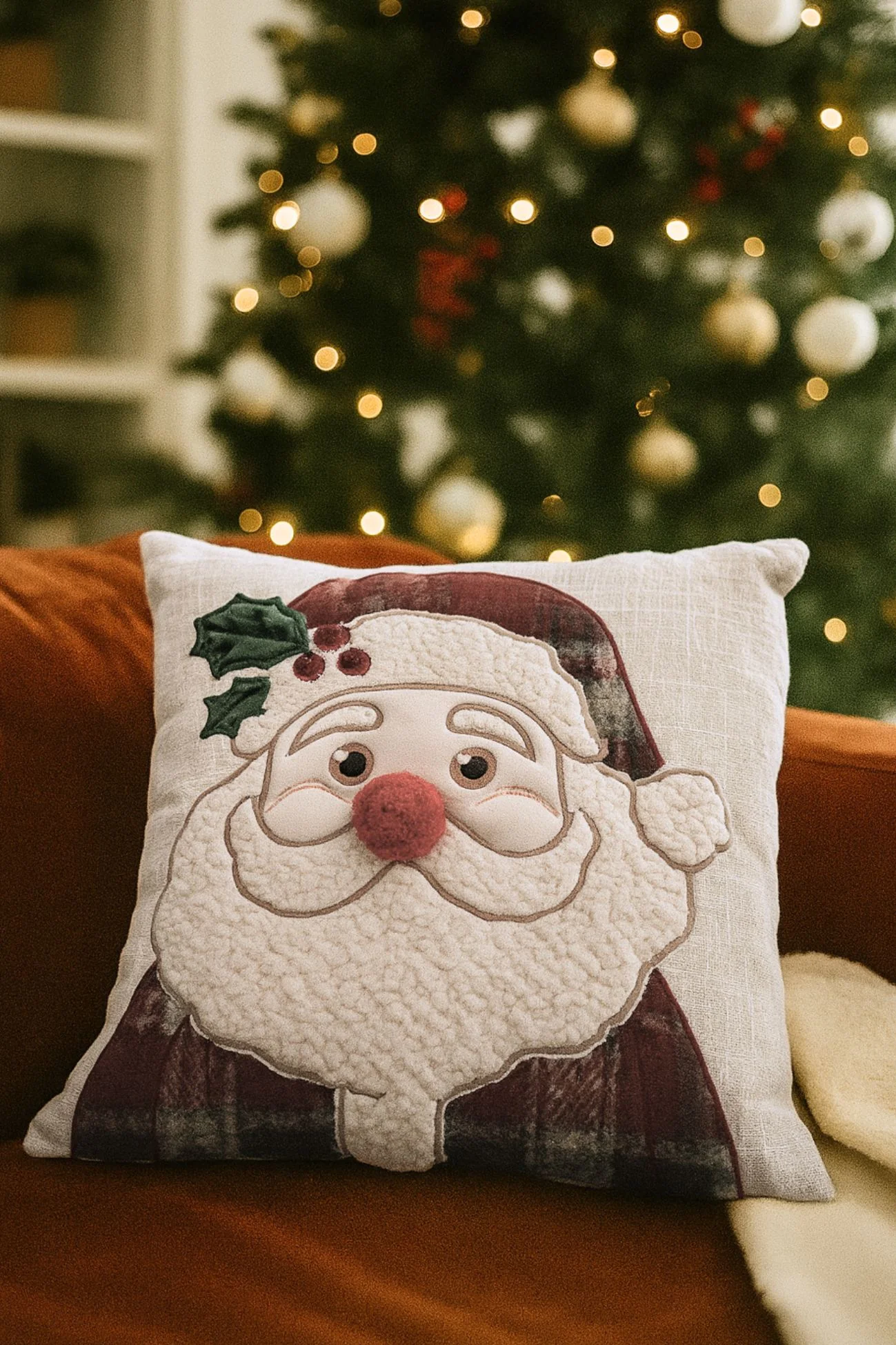 Cuscino Babbo Natale tartan clodette, Atelier Bologna