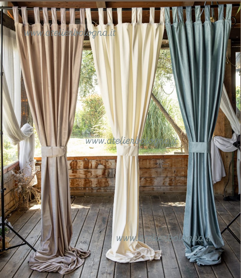 Set 2 tende in velluto cm 140×290 Tortora - immagine 3