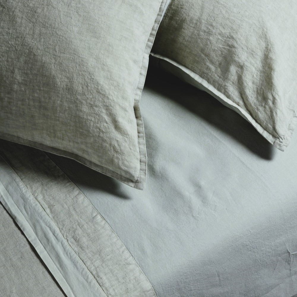 Completo letto boreale, Feelum Home Linen, Opificio dei Sogni, Atelier Bologna, Made in Italy