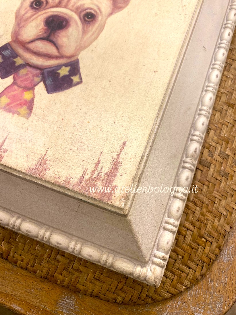 Quadro Bulldog Francese cm 27x3,5x32h - immagine 3