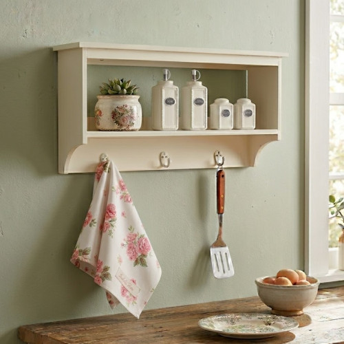 mensola con ganci, nuvole di stoffa, ATELIER BOLOGNA, SHABBY CHIC