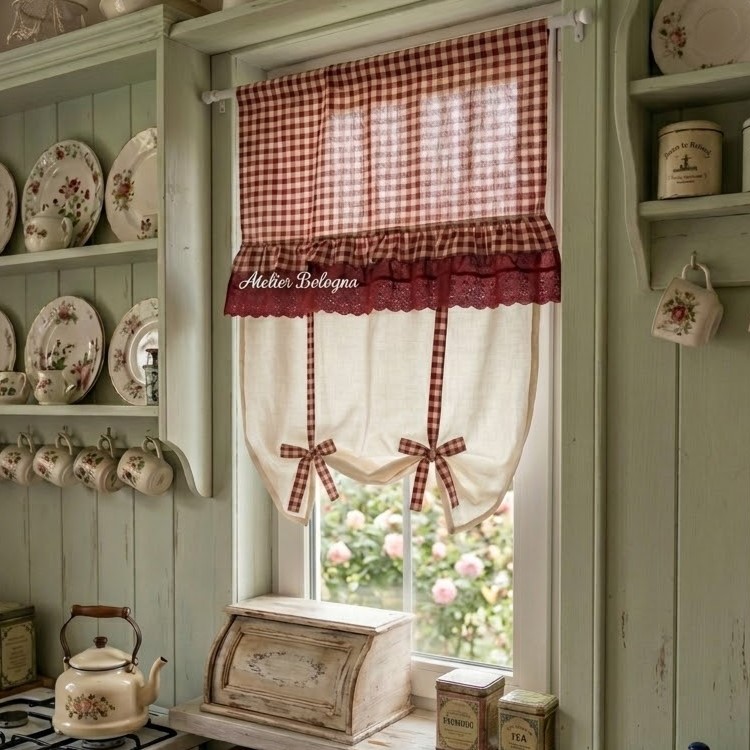 Tendina country, Atelier Bologna, Made in Italy, Atelier 17, Blanc Mariclò, Luxury