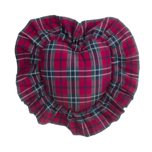 Cuscino cuore Tartan blanc mariclò, Atelier Bologna
