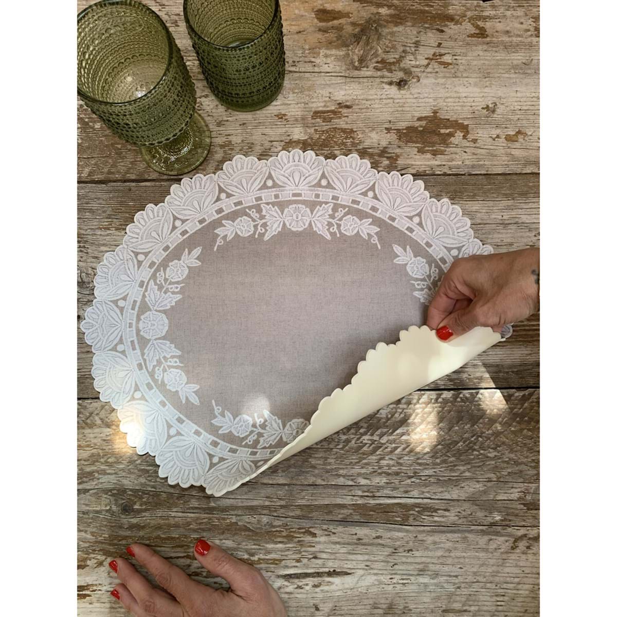 tovaglietta vinile blanc mariclò, Atelier Bologna