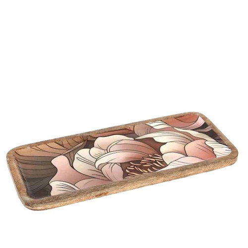 Vassoio in legno di Mango, laccato, Atelier Bologna