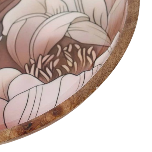 Vassoio in legno di Mango, laccato, Atelier Bologna